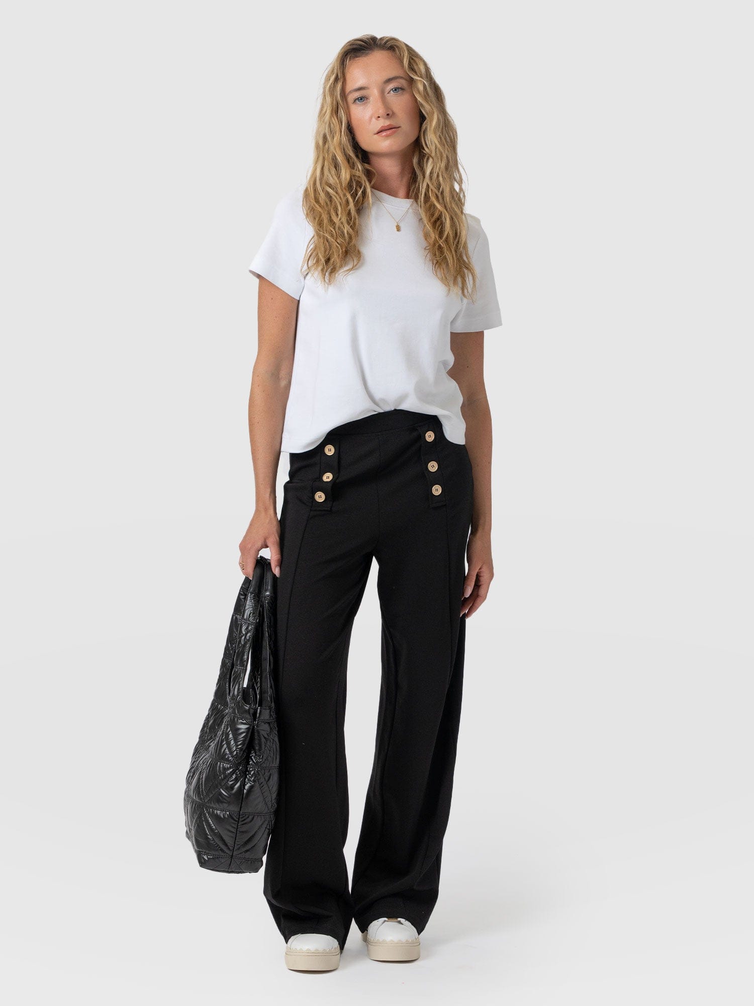 Chelsea Pant Black Jersey - Women's Pants | Saint + Sofia® USA